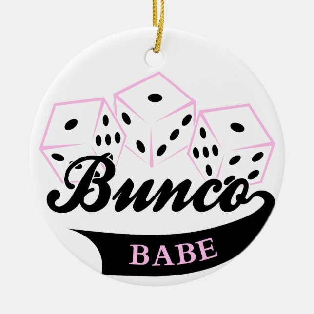 Ornamento De Cerâmica Jogo de Dados Bunco (Frente)