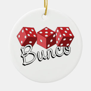 Ornamento De Cerâmica Jogo de Dados Bunco