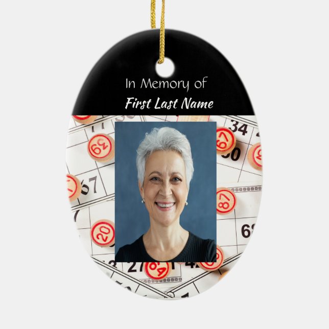 Ornamento De Cerâmica Jogo de Oração de Memória Cristã Bingo (Verso)