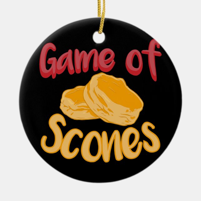 Ornamento De Cerâmica Jogo de Scones Pedra-Baker Hora de Chá Fresca (Frente)