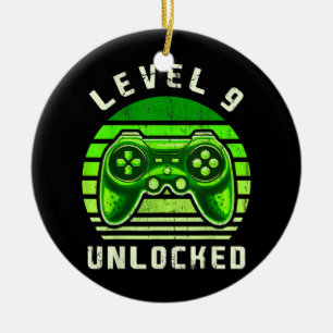 Ornamento De Cerâmica Jogo de Vídeo Desbloqueado do Nível 9 - Jogador 