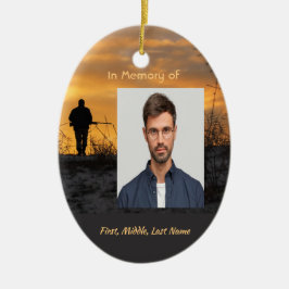 Ornamento De Cerâmica Jogo do Caçador Memorial Caçando