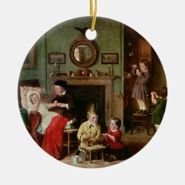 Ornamento De Cerâmica Jogo em doutores (Frente)