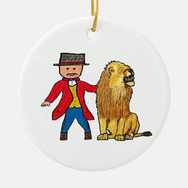 Ornamento De Cerâmica Jogos de Leão (Frente)