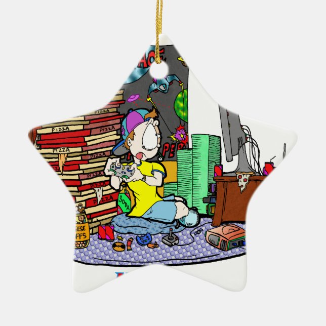 Ornamento De Cerâmica Jogos NÃO são um passatempo (Frente)