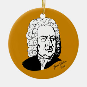 Ornamento De Cerâmica Johann Sebastian Bach