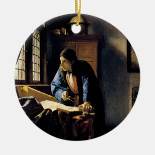 Ornamento De Cerâmica Johannes Vermeer - A Geógrafa