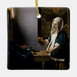 Ornamento De Cerâmica Johannes Vermeer - Mulher Equilibrando