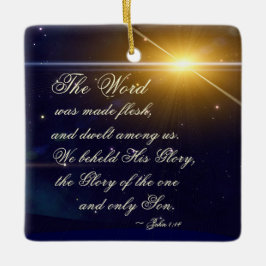 Ornamento De Cerâmica John 1:14 A palavra foi feita de carne, Bíblia Ver