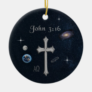 Ornamento De Cerâmica John 3:16