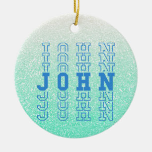 Ornamento De Cerâmica John Custom Boy Name