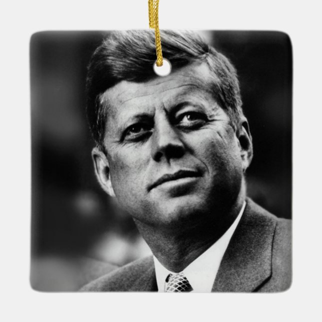 Ornamento De Cerâmica John F Kennedy Presidente (Frente)