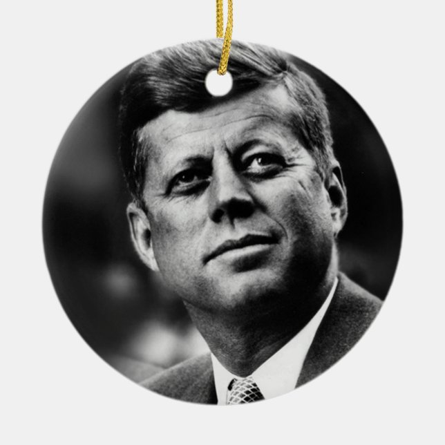 Ornamento De Cerâmica John F Kennedy Presidente (Frente)