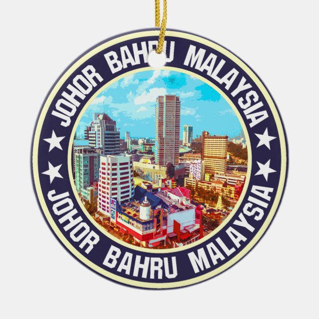 Ornamento De Cerâmica Johor Bahru (Frente)