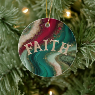 Ornamento De Cerâmica Joias da FAITH de Natal Elegante