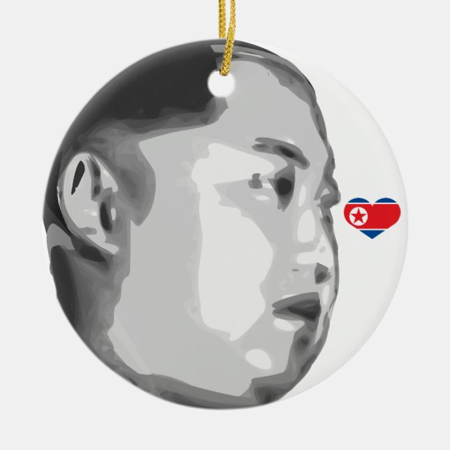Ornamento De Cerâmica Jong-Un de Kim (Frente)