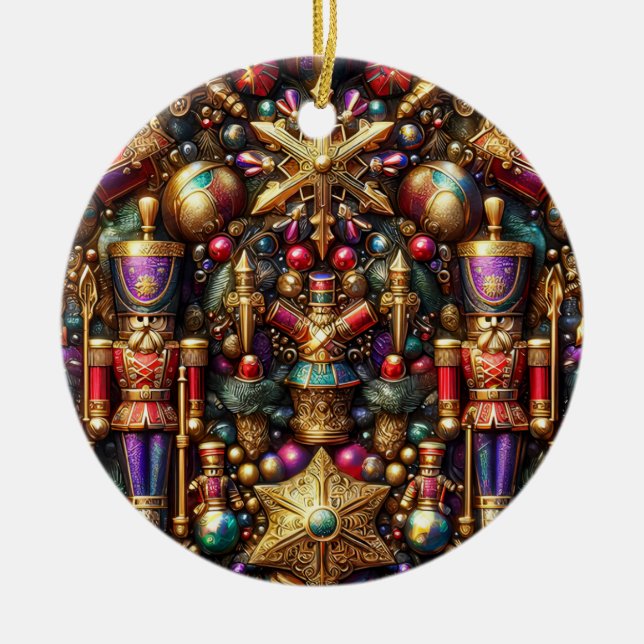 Ornamento De Cerâmica JORNAIS DO NATAL ~ Tin do século XIX ~ (Frente)