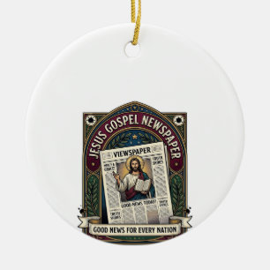 Ornamento De Cerâmica Jornal do Evangelho de Jesus Jornal Cristão F