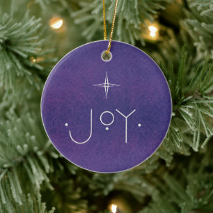 Ornamento De Cerâmica JOY Ornament, COM MENSAGEM PERSONALIZADA
