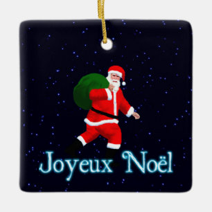 Ornamento De Cerâmica Joyeux Noё l - Papai Noel