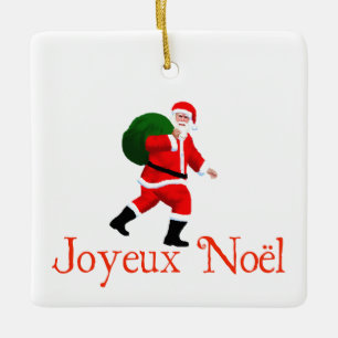 Ornamento De Cerâmica Joyeux Noё l - Papai Noel