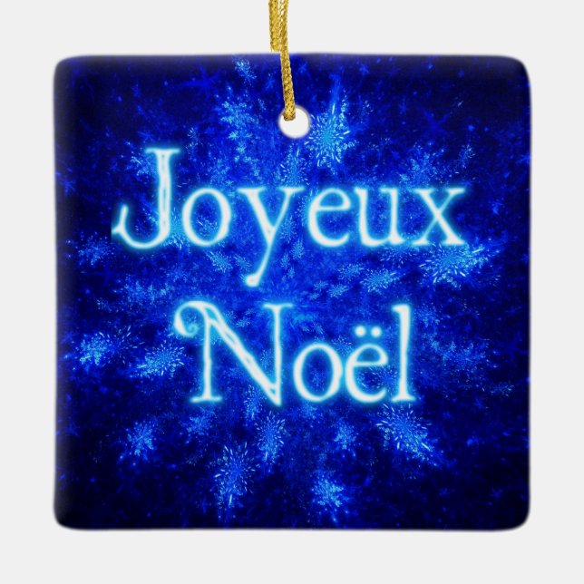 Ornamento De Cerâmica Joyeux Noё l - Snowburst (Frente)