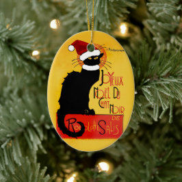 Ornamento De Cerâmica Joyeux Noël Du Chat Noir