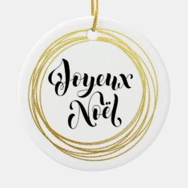 Ornamento De Cerâmica Joyeux Noël - Feliz Natal em Francês