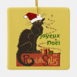 Ornamento De Cerâmica Joyeux Noel Le Chat Noir Christmas Spoof
