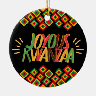 Ornamento De Cerâmica Joyous KWANZAA