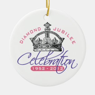 Ornamento De Cerâmica Jubileu de diamante britânico - lembrança real