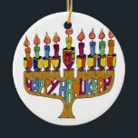 Ornamento De Cerâmica Judaica Happy Hanukkah Dreidel Menorah<br><div class="desc">Você está vendo The Lee Hiller Designs Collection of Home and Office Decor,  Roupa,  Gifts and Coleções. As Designs incluem Lee Hiller Photoographic e Mixed Media Digital Art Collection. Você pode ver sua fotografia da Nature em http://HikeOurPlanet.com/ e seguir seu blog de caminhada no Hot Primavera National Park.</div>