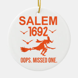 Ornamento De Cerâmica Julgamentos De Bruxas De Salem 1692 Oops Um Hallow