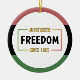 Ornamento De Cerâmica Juneteenth 1865 Celebrando a Liberdade Negra