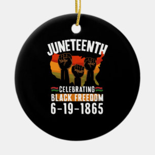 Ornamento De Cerâmica Juneteenth Celebrando a Liberdade Negra 186 Africa