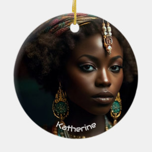 Ornamento De Cerâmica Juneteenth Personalizado - História Negra