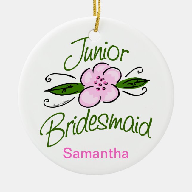 Ornamento De Cerâmica Junior Bridesmaid (Frente)