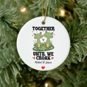 Ornamento De Cerâmica Juntos Até Que Nós Torcamos Personalizado O Casal