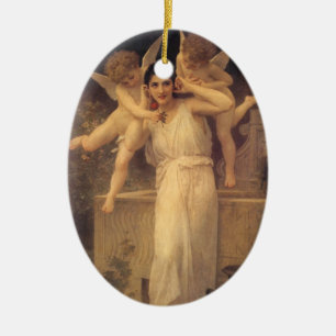 Ornamento De Cerâmica Juventude por Bouguereau, Retrato Vitoriano de Anj