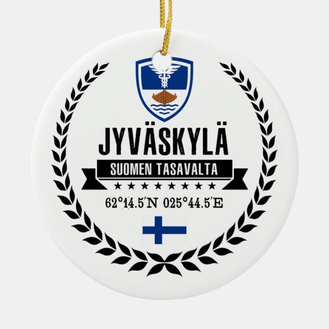 Ornamento De Cerâmica Jyväskylä (Frente)