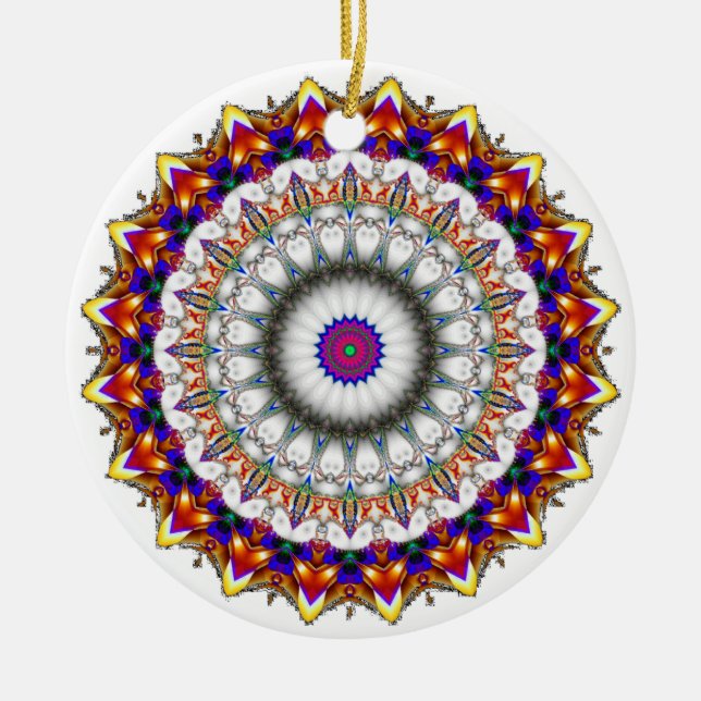 Ornamento De Cerâmica 'KaliFract0030' (Frente)