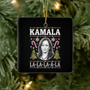 Ornamento De Cerâmica Kamala Harris 2024 Natal Vírgula La Xmas