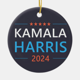 Ornamento De Cerâmica Kamala Harris 2024 para o Presidente