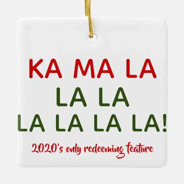 Ornamento De Cerâmica Kamala (Harris) Carol Cerâmica Ornament (Frente)