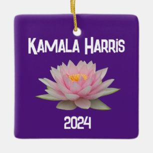 Ornamento De Cerâmica Kamala Harris Lotus 2024