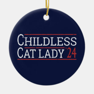 Ornamento De Cerâmica Kamala Harris - Mulher Gato Infantil 2024 I