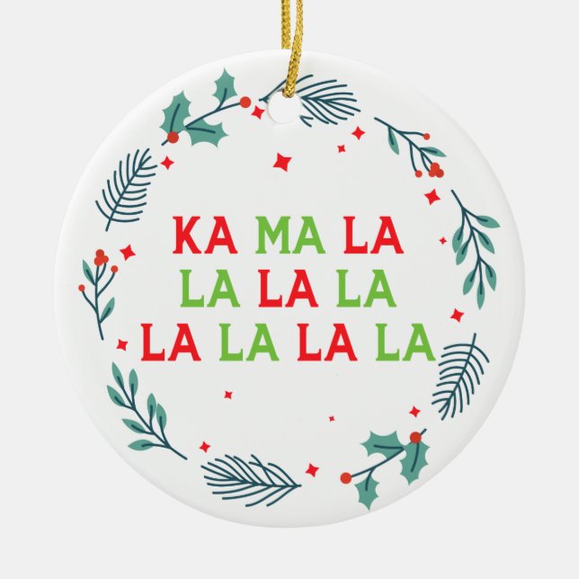 Ornamento De Cerâmica Kamala Harris Natal Vice-Presidente dos EUA (Frente)