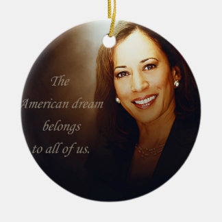 Ornamento De Cerâmica Kamala Harris. O Sonho Americano pertence a todos 