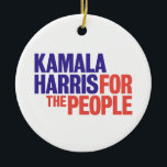 Ornamento De Cerâmica Kamala Harris para o Pessoas Sticker<br><div class="desc">Kamala Harris para o Enfeites de natal da Campanha Presidencial Pessoas 2020</div>