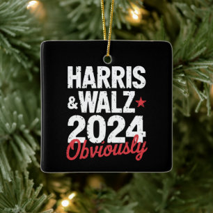 Ornamento De Cerâmica Kamala Walz Obviamente 2024 Harris Waltz 2024